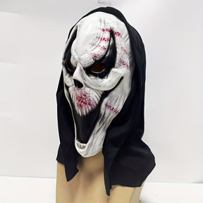 Masque Halloween Crâne Complet pour Adultes - Design Effrayant avec Capuche Intégrée