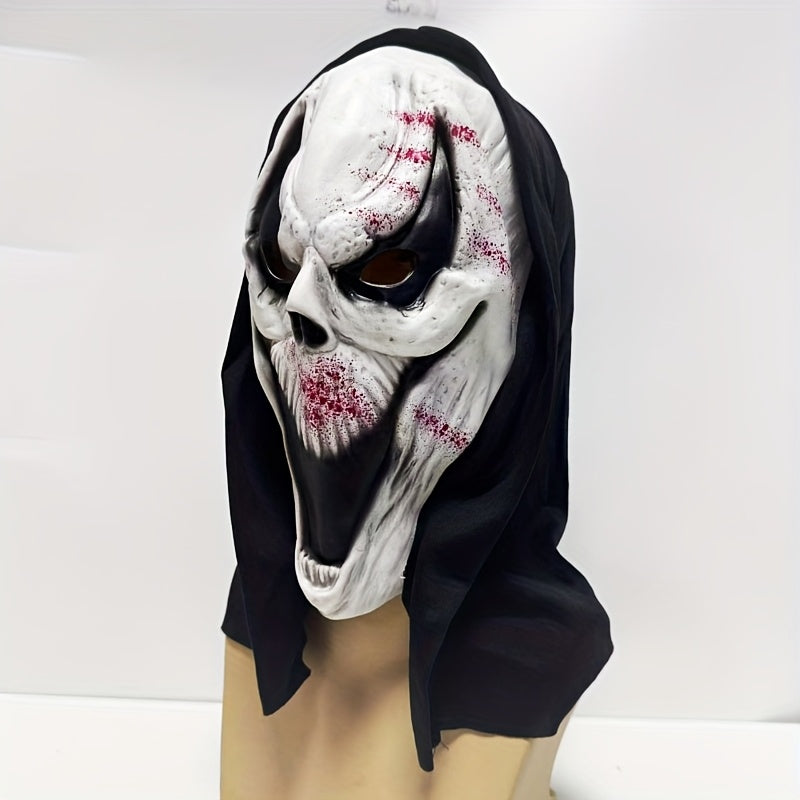 Masque Halloween Crâne Complet pour Adultes - Design Effrayant avec Capuche Intégrée