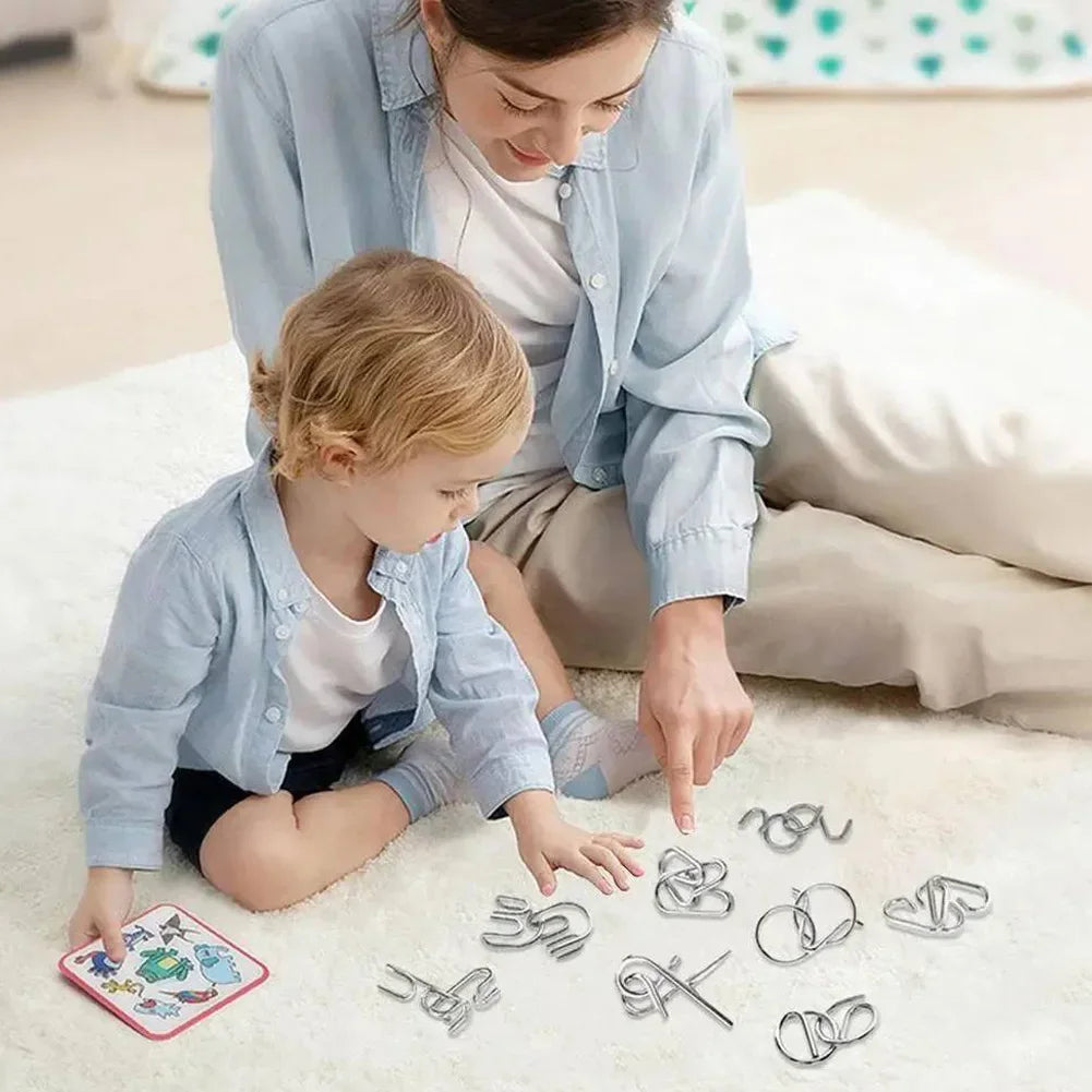 Calendrier de l'Avent en Métal - 24 Casse-Têtes Éducatifs et Amusants