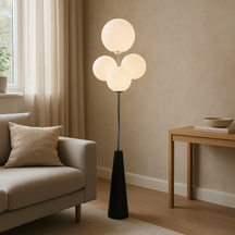 Lampe sur Pied Sculpturale - Design Inspiré de la Lave et Éclairage Chaleureux
