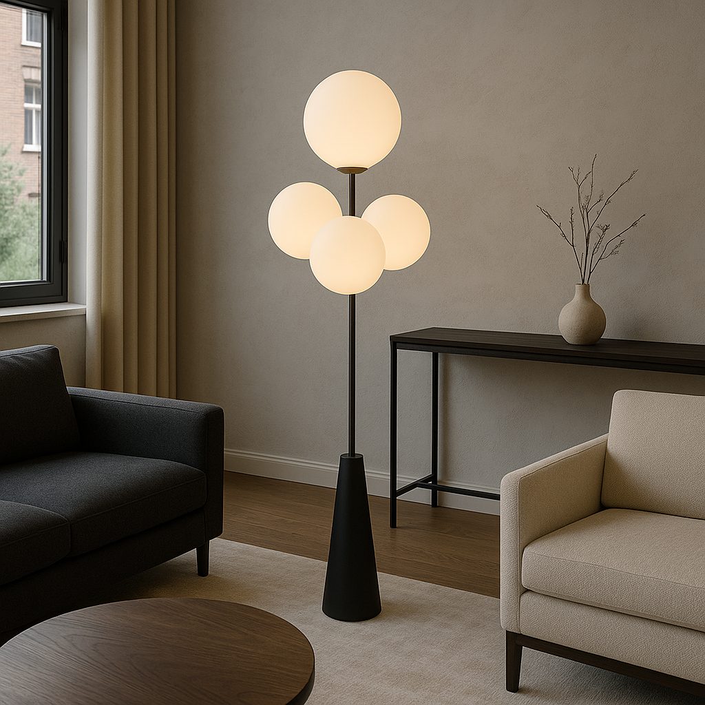 Lampe sur Pied Sculpturale - Design Inspiré de la Lave et Éclairage Chaleureux