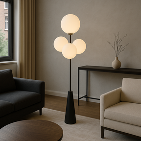 Lampe sur Pied Sculpturale - Design Inspiré de la Lave et Éclairage Chaleureux