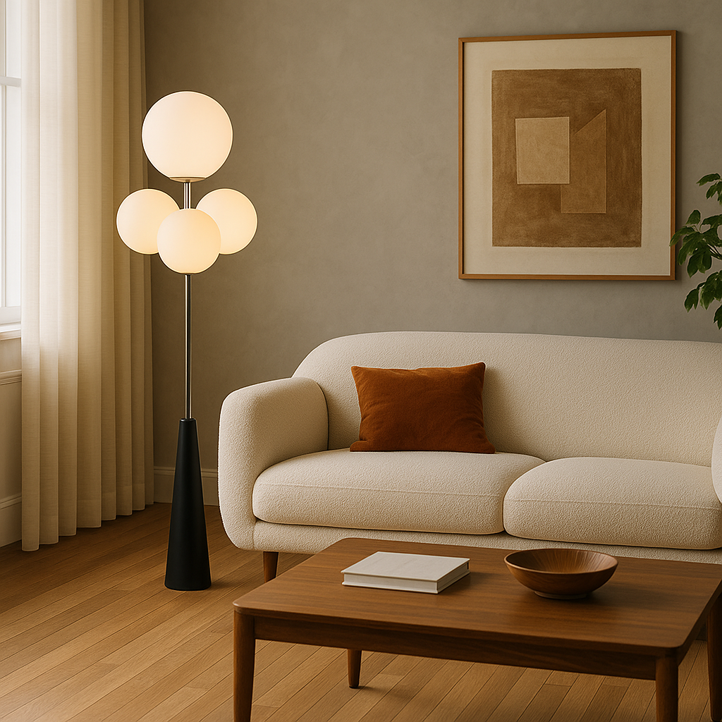 Lampe sur Pied Sculpturale - Design Inspiré de la Lave et Éclairage Chaleureux