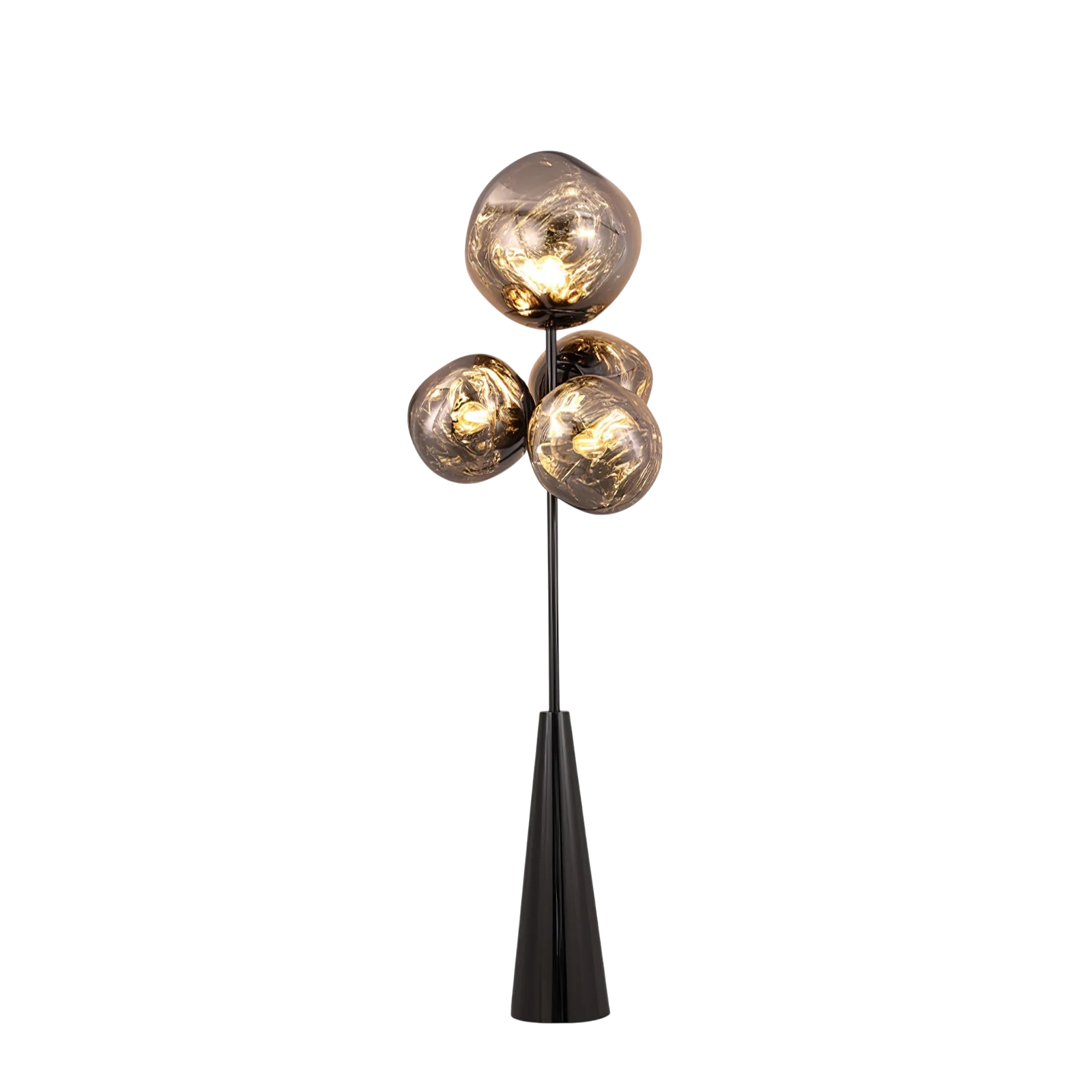 Lampe sur Pied Sculpturale - Design Inspiré de la Lave et Éclairage Chaleureux
