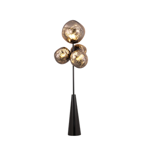 Lampe sur Pied Sculpturale - Design Inspiré de la Lave et Éclairage Chaleureux