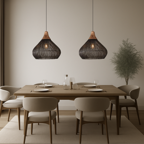 Lampe Suspendue Japonaise en Bambou - Design Élégant et Apaisant