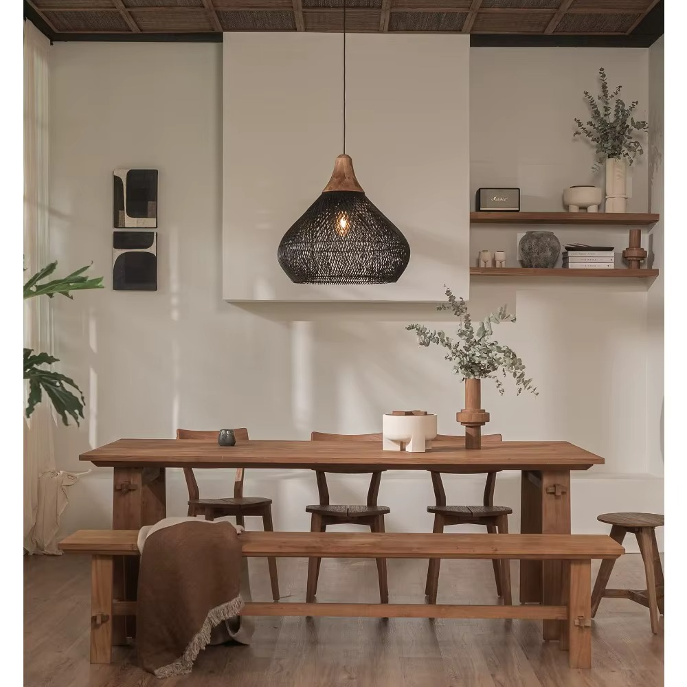 Lampe Suspendue Japonaise en Bambou - Design Élégant et Apaisant