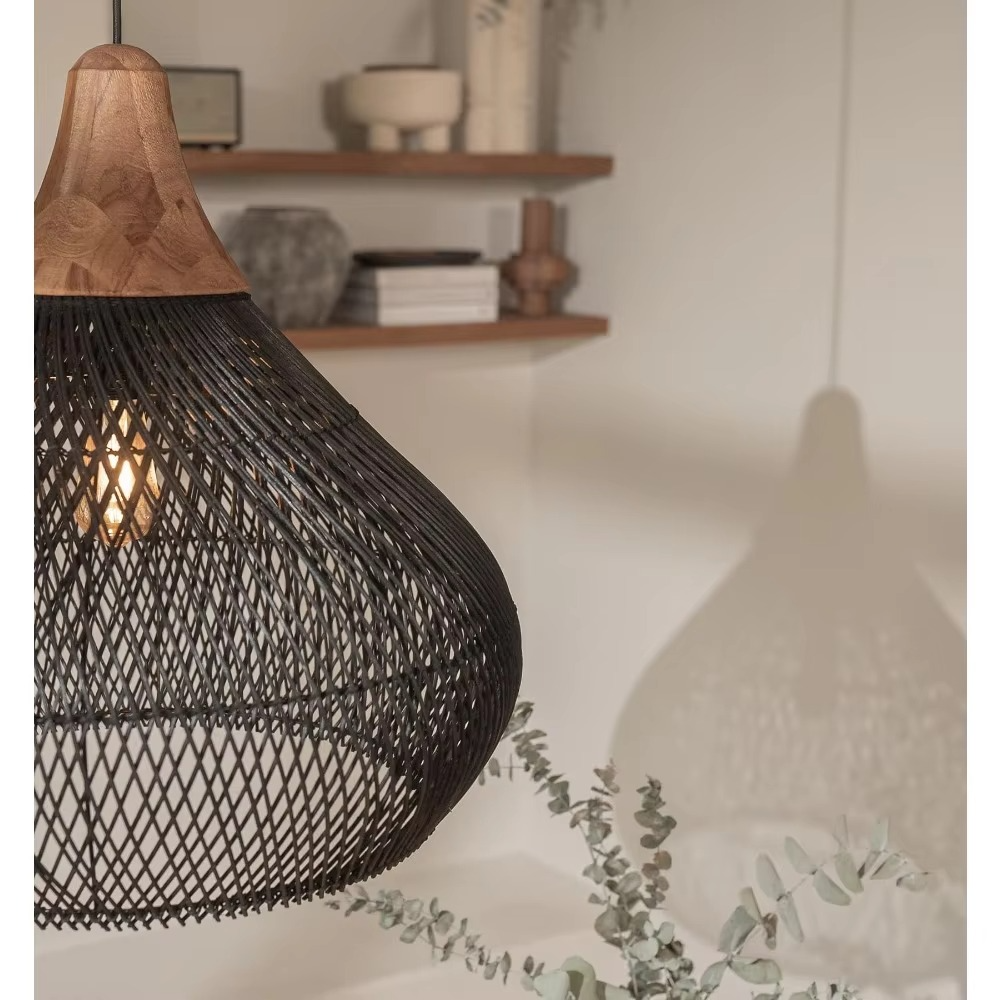Lampe Suspendue Japonaise en Bambou - Design Élégant et Apaisant