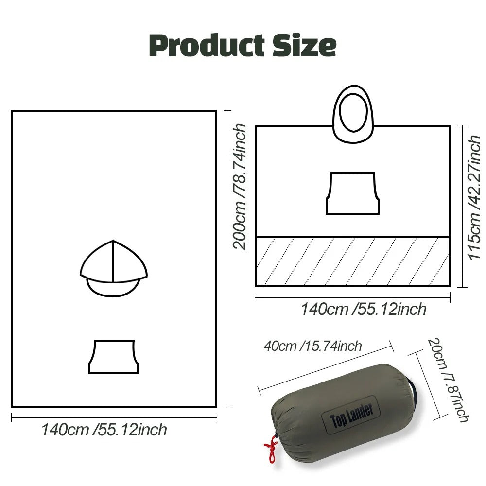 Poncho de Camping Multifonction - Chaud, Léger et Pratique pour Aventures