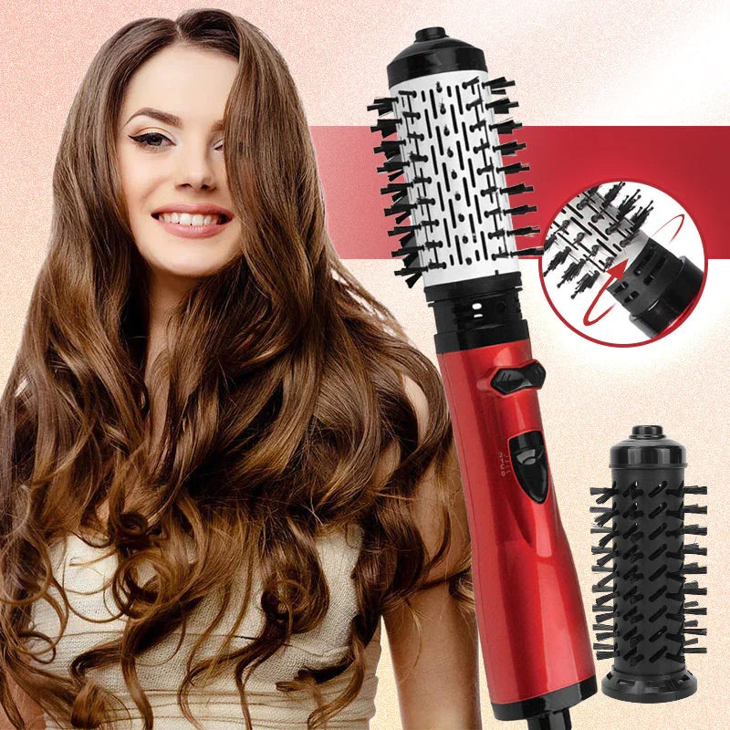 Brosse à Air Chaud Rotative - Coiffage 2-en-1 pour Volume et Brillance