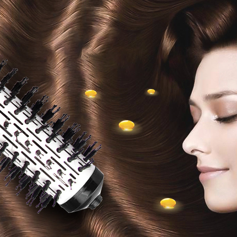 Brosse à Air Chaud Rotative - Coiffage 2-en-1 pour Volume et Brillance