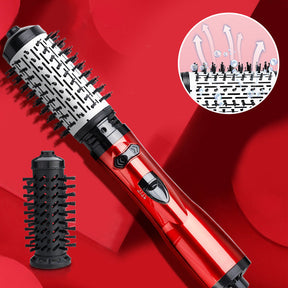 Brosse à Air Chaud Rotative - Coiffage 2-en-1 pour Volume et Brillance