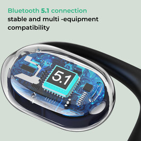 Casque Bluetooth Open Ear Léger - Confort et Sécurité pour Activités Extérieures