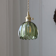 Lampe Suspendue en Verre Japonais - Design Minimaliste et Éclairage Chaleureux