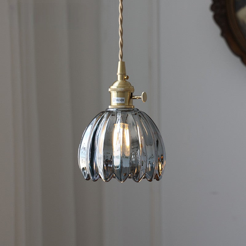 Lampe Suspendue en Verre Japonais - Design Minimaliste et Éclairage Chaleureux