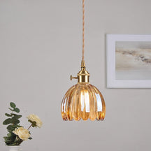Lampe Suspendue en Verre Japonais - Design Minimaliste et Éclairage Chaleureux