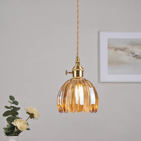 Lampe Suspendue en Verre Japonais - Design Minimaliste et Éclairage Chaleureux