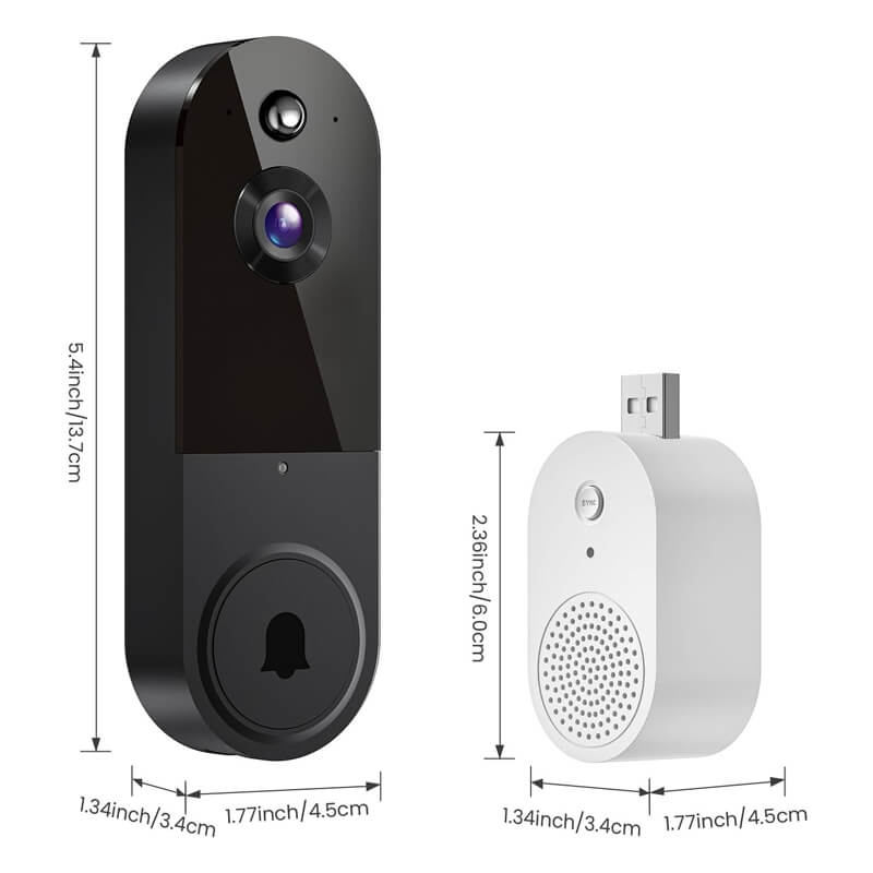 Caméra de Sonnette Vidéo 1080P - IA Avancée et Audio Bidirectionnel