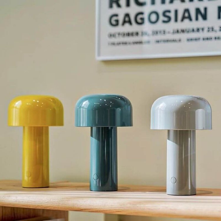 Lampe de Table Champignon Élégante - Éclairage Sans Fil et Rechargeable