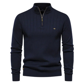 Pull Zippé Sophistiqué pour Hommes - Confort et Élégance pour l'Automne