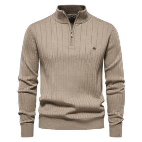 Pull Zippé Sophistiqué pour Hommes - Confort et Élégance pour l'Automne