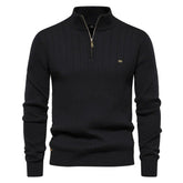 Pull Zippé Sophistiqué pour Hommes - Confort et Élégance pour l'Automne