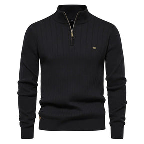 Pull Zippé Sophistiqué pour Hommes - Confort et Élégance pour l'Automne