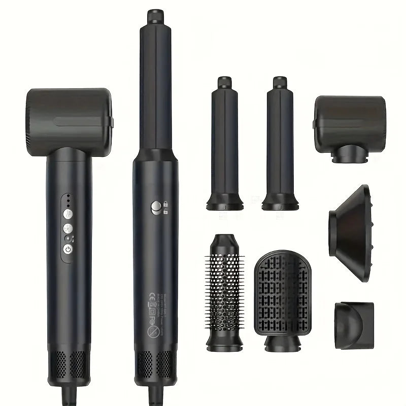 Sèche-cheveux 7-en-1 avec Boucleur Automatique - Séchage Rapide et Coiffage Silencieux