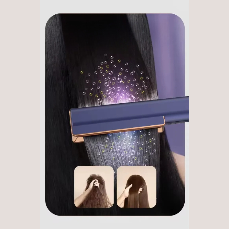 Coiffeur 2-en-1 pour Cheveux Humides et Secs - Sèche-Cheveux et Lisseur en Céramique