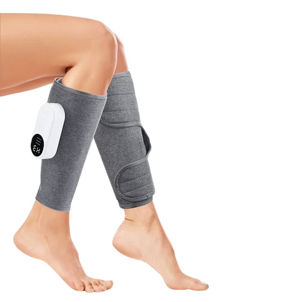 Massager de Jambes Chauffant Sans Fil - Thérapie par Compression d'Air Relaxante