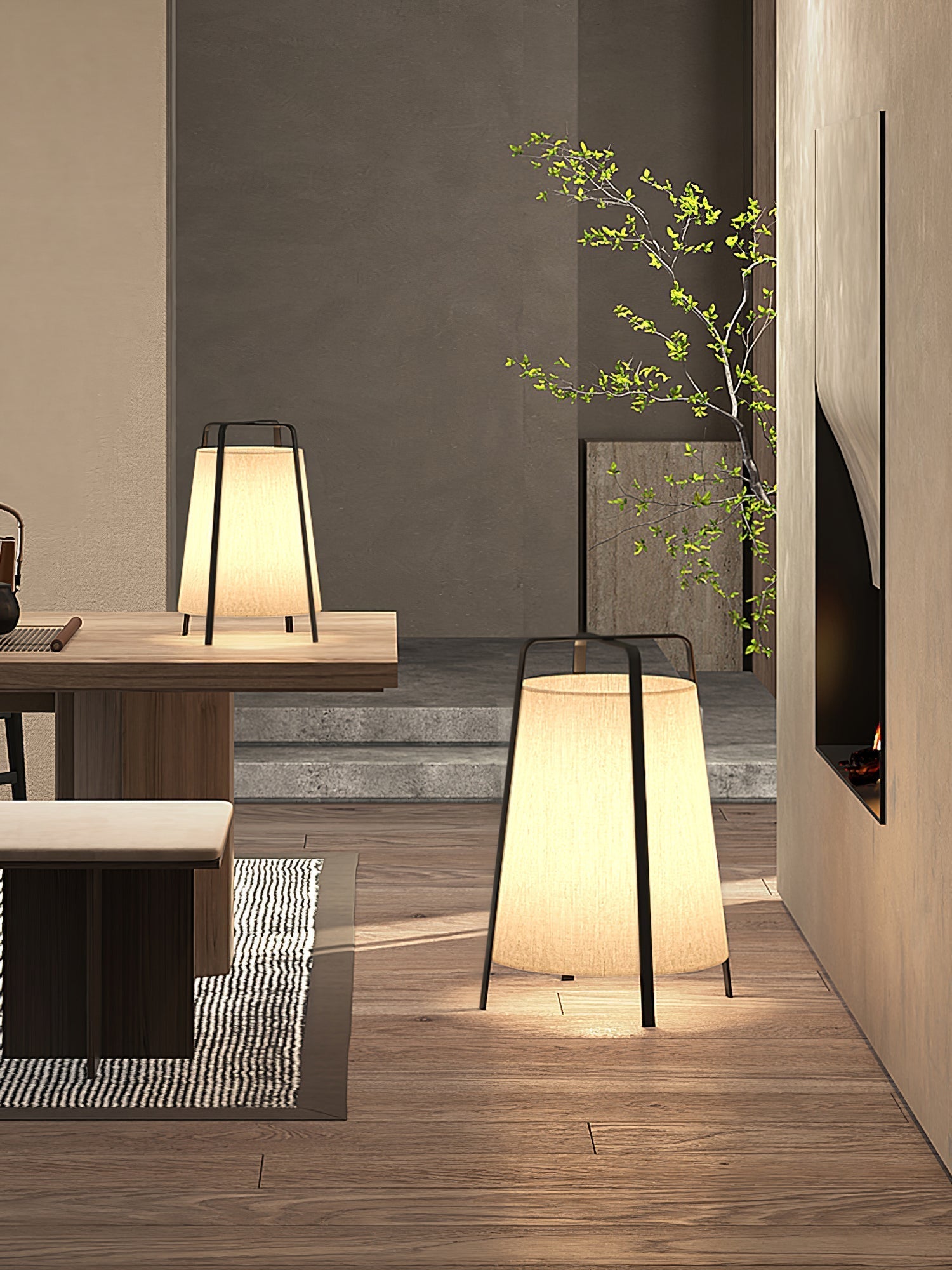 Lampe de Table Japonaise - Esthétique Élégante et Ambiance Apaisante