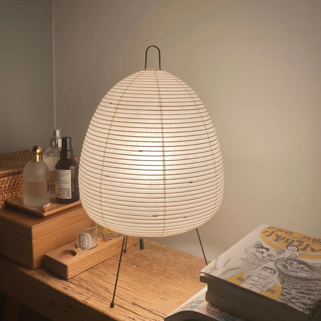 Lampe de Bureau en Papier de Riz - Ambiance Japonaise Sereine et Élégante