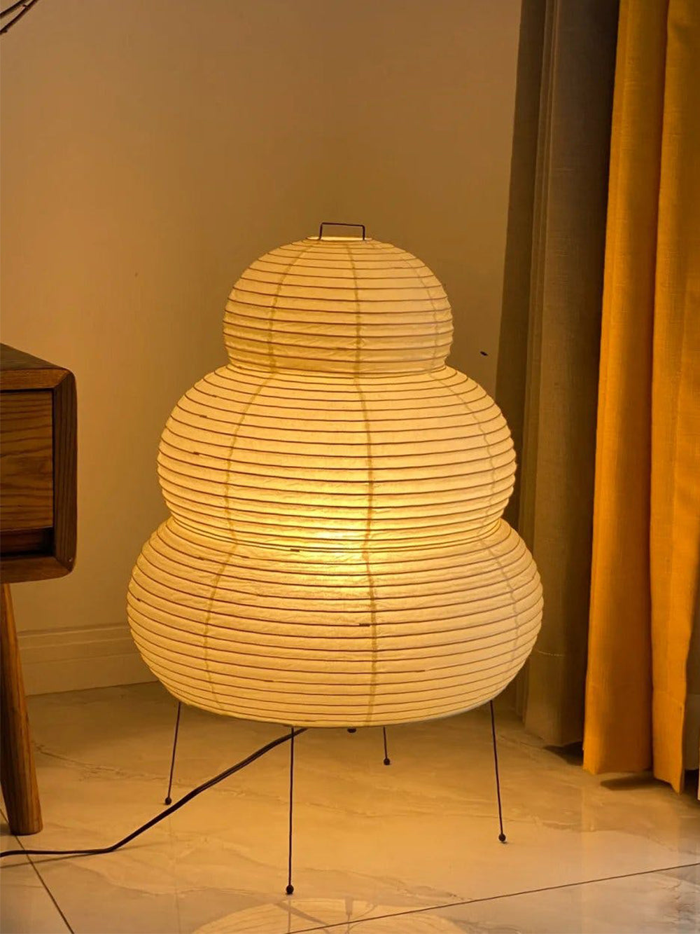 Lampe de Bureau en Papier de Riz - Ambiance Japonaise Sereine et Élégante