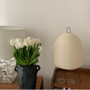 Lampe de Bureau en Papier de Riz - Ambiance Japonaise Sereine et Élégante