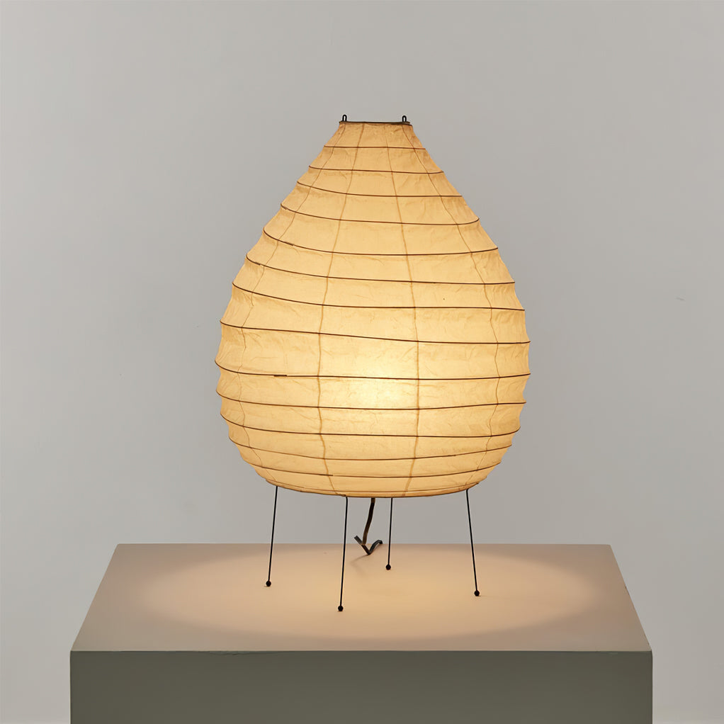 Lampe de Table en Papier de Mûrier - Design Élégant et Atmosphérique