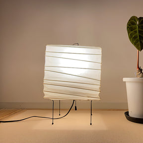 Lampe en Papier de Mûrier - Design Organique et Artisanat Raffiné