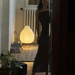 Lampe de Table en Papier de Mûrier - Design Élégant et Atmosphérique