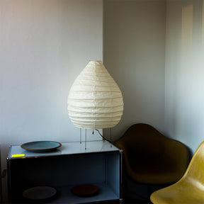 Lampe de Table en Papier de Mûrier - Design Élégant et Atmosphérique
