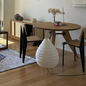 Lampe de Table en Papier de Mûrier - Design Élégant et Atmosphérique