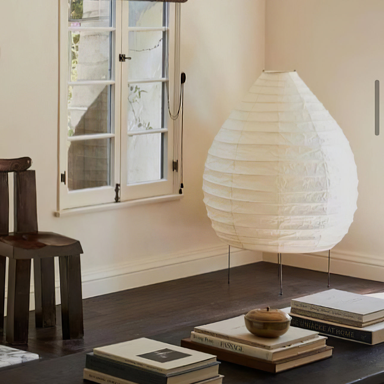 Lampe de Table en Papier de Mûrier - Design Élégant et Atmosphérique
