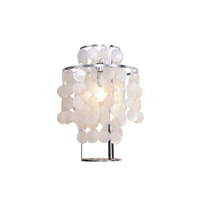 Lampe de Table en Coquillage Naturel - Design Élégant et Lumière Chaleureuse
