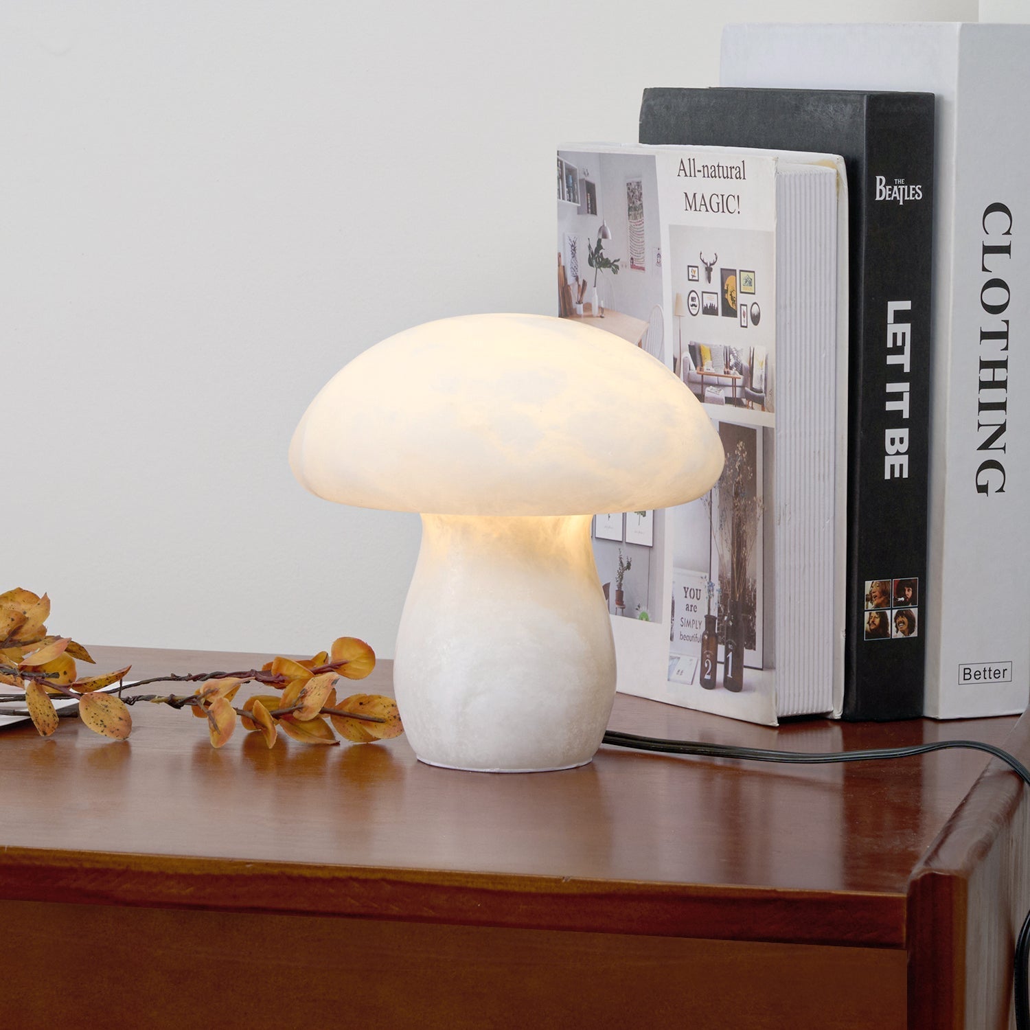 Lampe en Alabastre Champignon - Ambiance Chaleureuse et Élégante