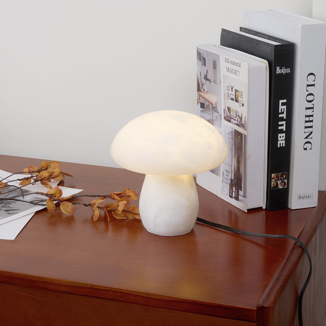 Lampe en Alabastre Champignon - Ambiance Chaleureuse et Élégante