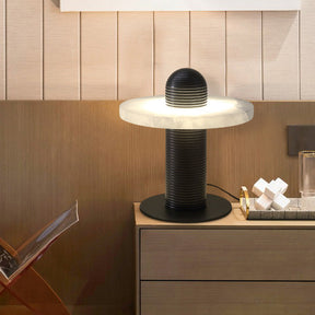 Lampe en Albâtre Translucide - Éclat Élégant et Design Futuriste
