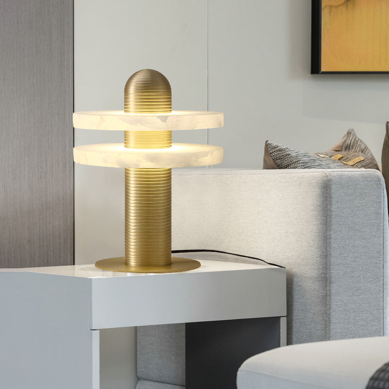 Lampe en Albâtre Translucide - Éclat Élégant et Design Futuriste