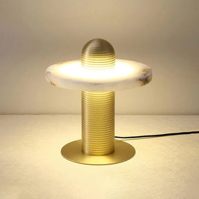Lampe en Albâtre Translucide - Éclat Élégant et Design Futuriste