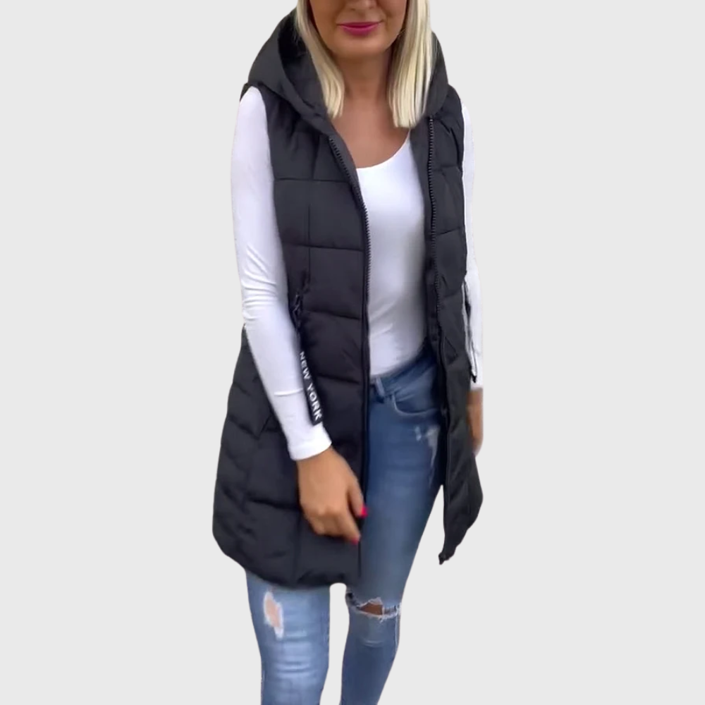 Manteau d'hiver sans manches pour Femmes - Style Urbain et Confort Optimal