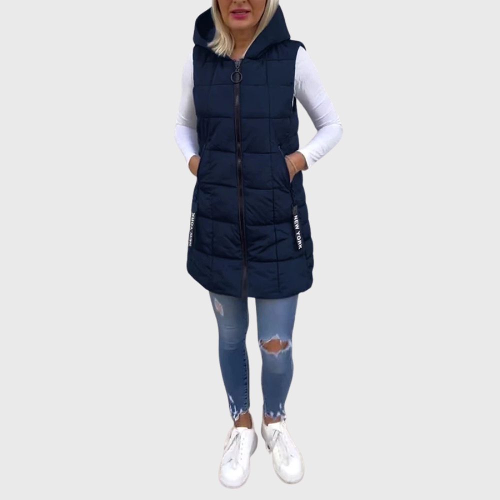 Manteau d'hiver sans manches pour Femmes - Style Urbain et Confort Optimal