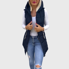 Manteau d'hiver sans manches pour Femmes - Style Urbain et Confort Optimal