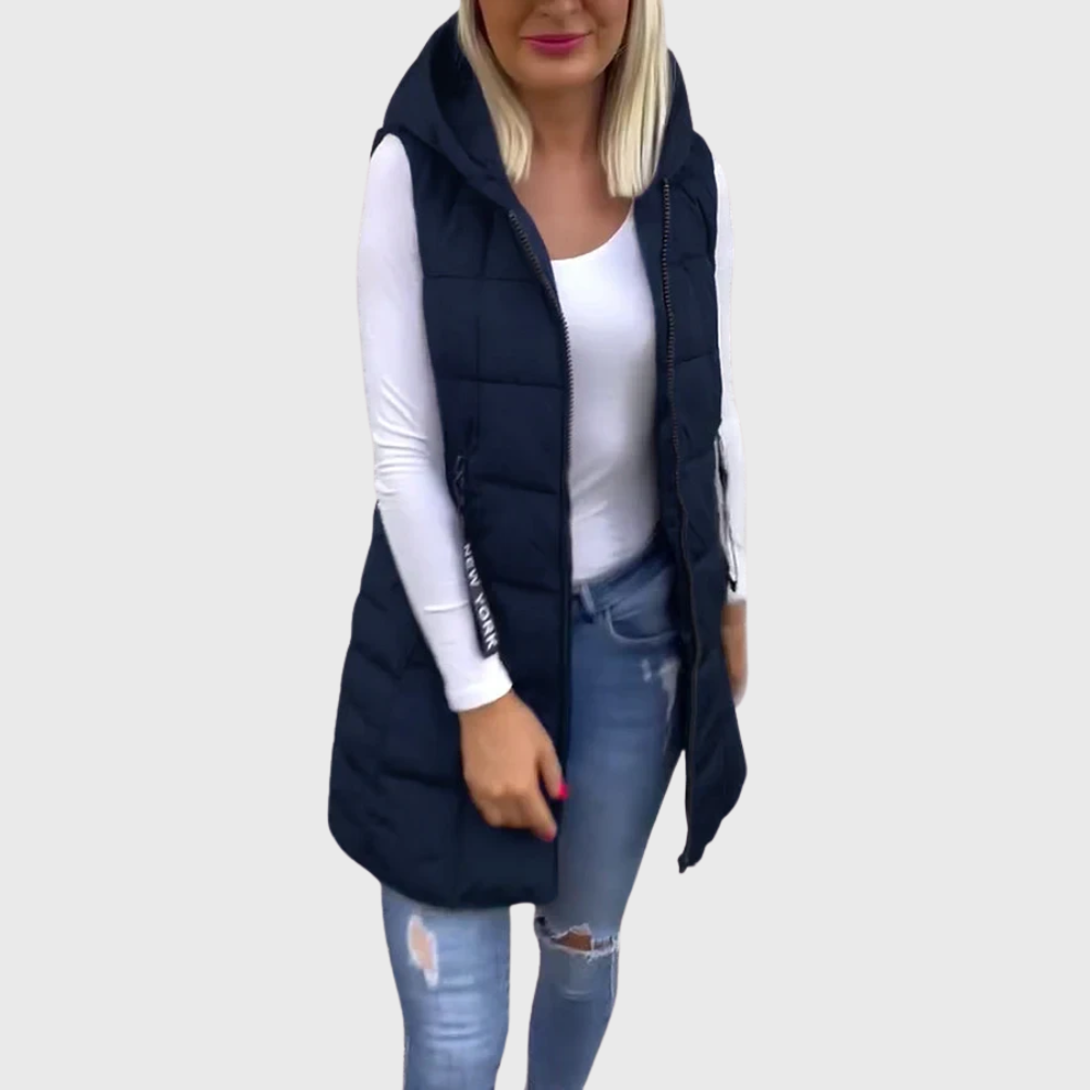 Manteau d'hiver sans manches pour Femmes - Style Urbain et Confort Optimal